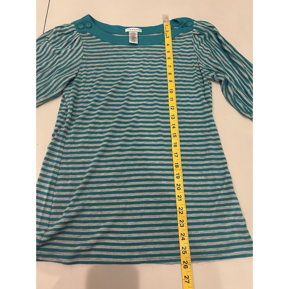 Hannah Striped‎ Knit Y2K Tunic Top Size M Preppy Fairy Grunge Alternative Indie - Picture 10 of 12